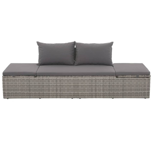 Patio Bed Gray 76.8"x23.6" Poly Rattan product image
