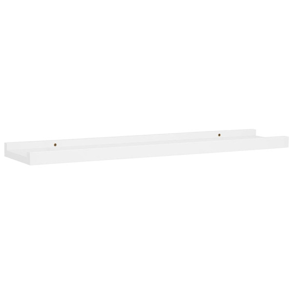 Picture Frame Ledge Shelves 2 pcs White 23.6"x3.5"x1.2" MDF product image