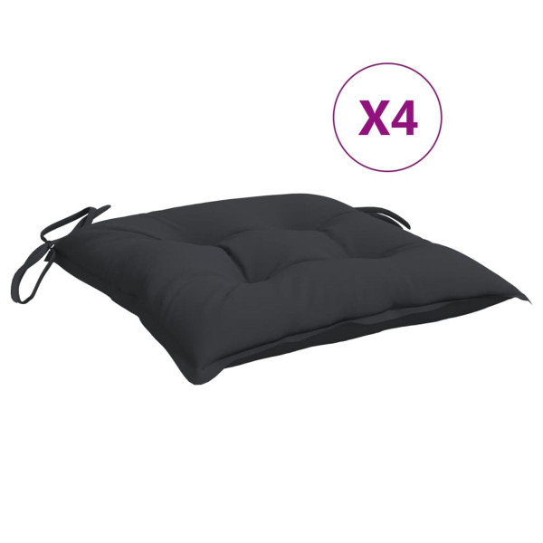 Chair Cushions 4 pcs Black 15.7"x15.7"x2.8" Oxford Fabric product image