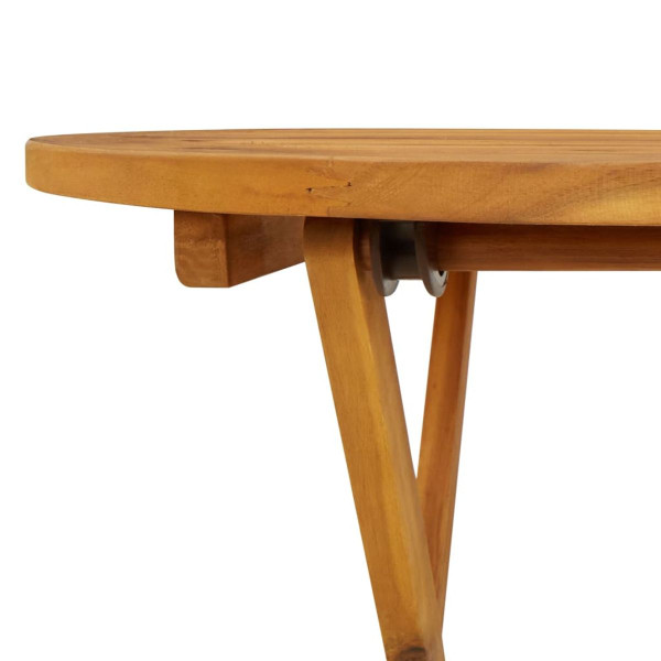 Folding Patio Table 27.6" Solid Acacia Wood product image