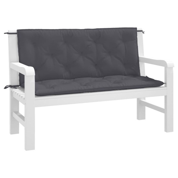 Garden Bench Cushion Anthracite 47.2"x(19.7"+19.7")x2.8" Oxford Fabric product image