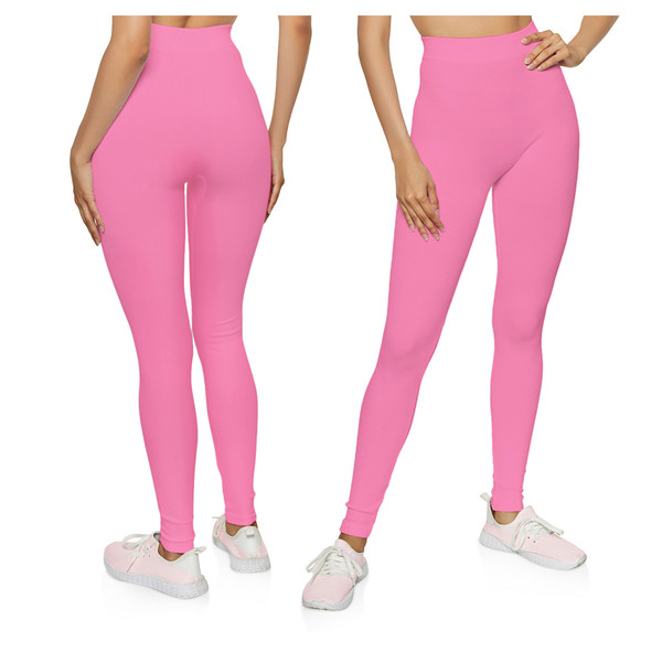 Neon Pink Gym Leggings - Heliconia – peace-lover