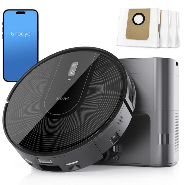 Enboya D60+ Robot Vacuum Cleaner with Self-Empty Base 9000Pa product image