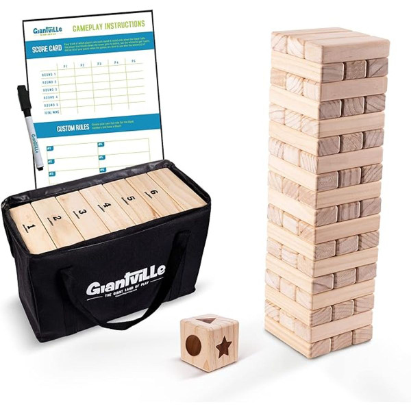 Giantville Giant Tumbling Timber Pine Wood Tower Game product image Giantville Giant Tumbling Timber Pine Wood Tower Game product image