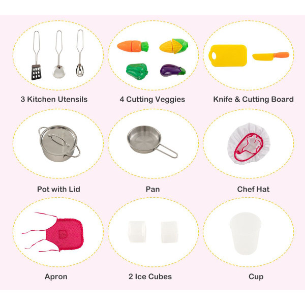 Kids' Kitchen Playset with Adjustable LED Lights product image