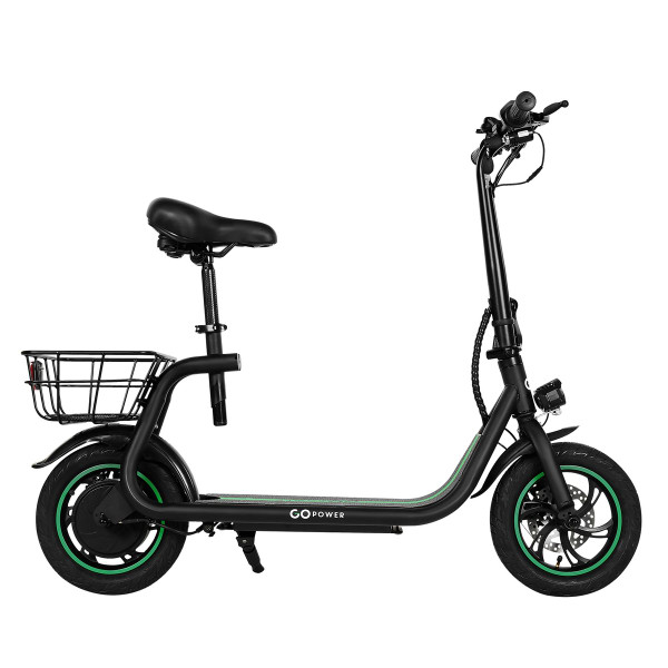 GoPowerBike GoFlow Electric Scooter with Rear Basket product image