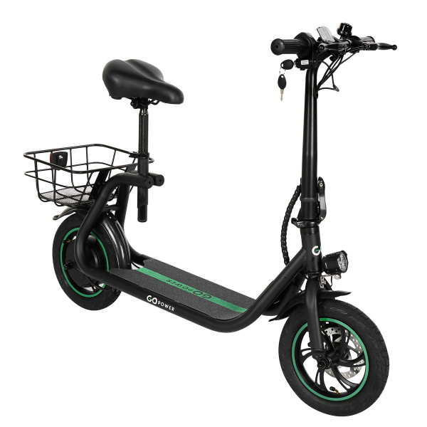 GoPowerBike GoFlow Electric Scooter with Rear Basket product image