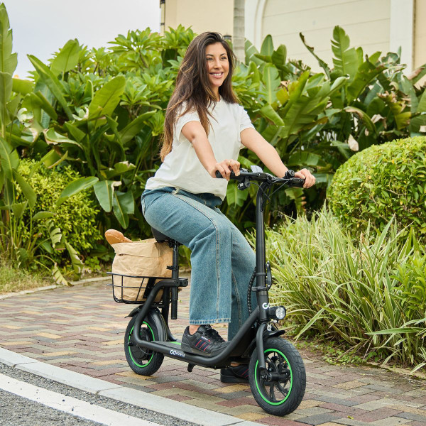 GoPowerBike GoFlow Electric Scooter with Rear Basket product image