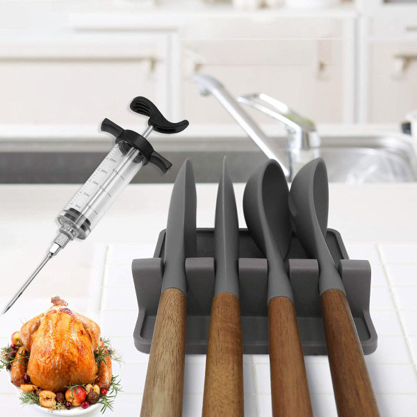 FlavorMax Meat Injector & Silicone Utensil Rest Set product image