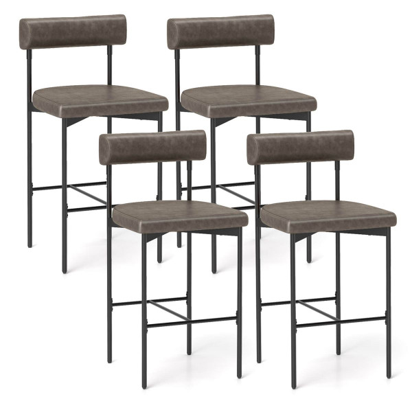 26-Inch Upholstered Bar Stools with Padded Cushion (Set of 2/4) product image