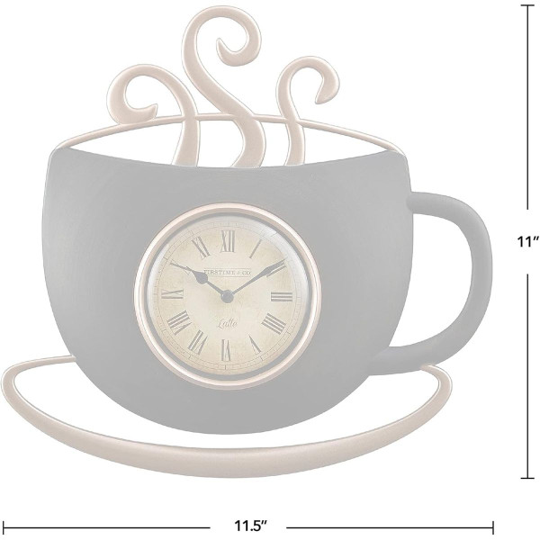 Farmhouse Bronze Latte Cup Wall Clock product image