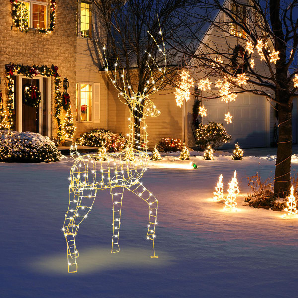 6ft Pre-Lit Christmas Reindeer with 300 Warm White LED Lights product image