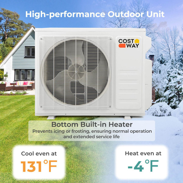 18000-BTU 2-Zone 20 SEER2 Mini Split AC with Heat Pump product image