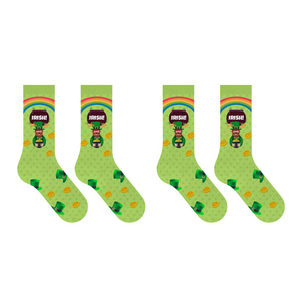 Greeting Card with Fun Crew Length Novelty Socks (2-Pack) product image