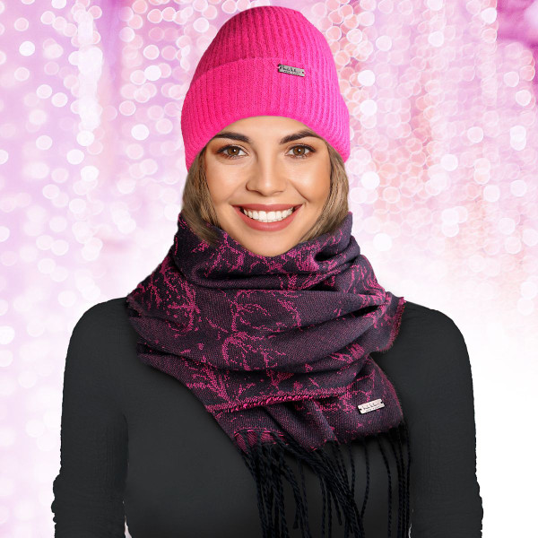 Nicole Miller New York Hanging Scarf and Beanie Set product image
