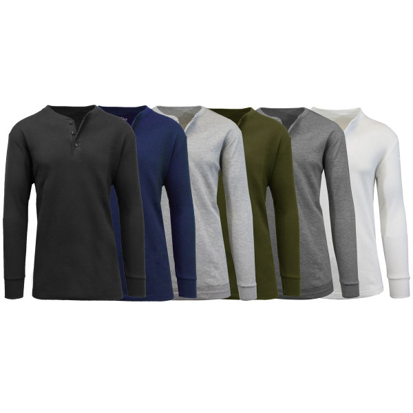 Men's Long Sleeve Henley Thermal Shirts (2-Pack) product image