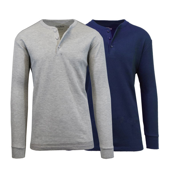 Men's Long Sleeve Henley Thermal Shirts (2-Pack) product image