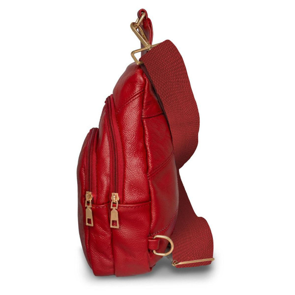 Real Leather Solid Strap Shoulder Sling Bag product image