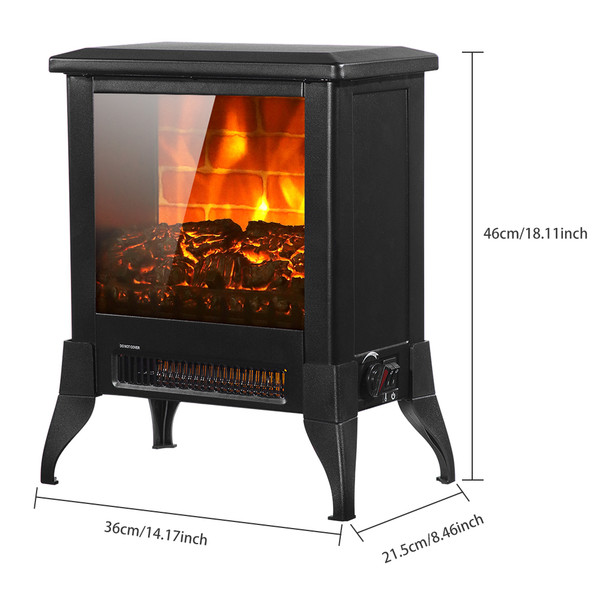 14" 1400W Electric Freestanding Fireplace  product image