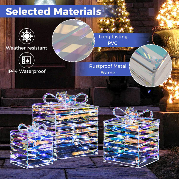 Set of 3 Pre-Lit Christmas Lighted Gift Boxes product image Set of 3 Pre-Lit Christmas Lighted Gift Boxes product image