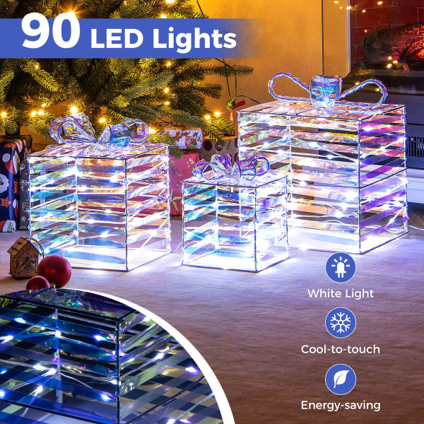 Set of 3 Pre-Lit Christmas Lighted Gift Boxes product image Set of 3 Pre-Lit Christmas Lighted Gift Boxes product image