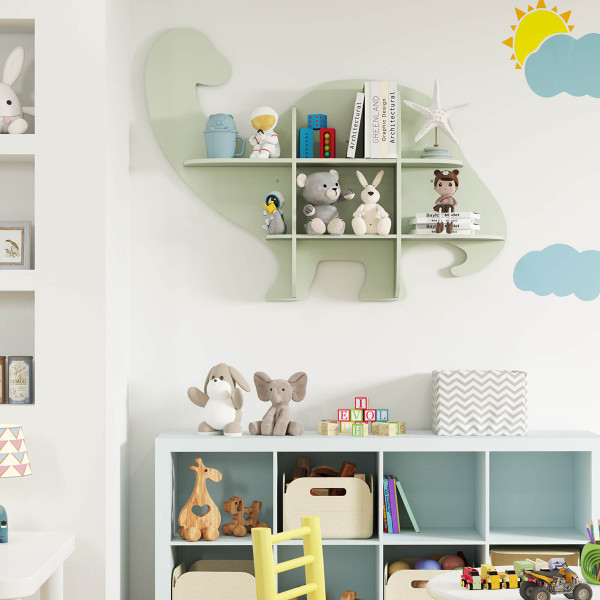 Kids' 2-Tier Floating Dinosaur Bookshelf product image