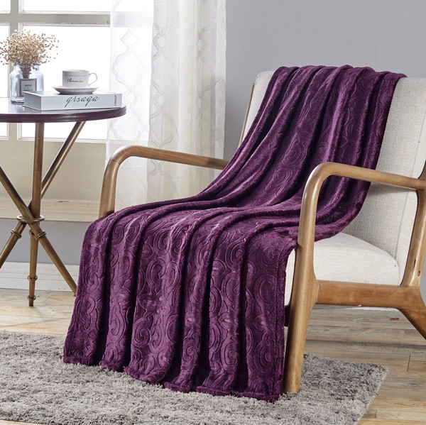 Soft Dama 50 x 60-Inch Embossed Plush Throw Blanket product image