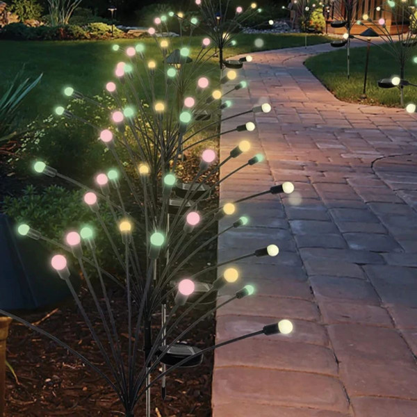 Flexible 8-Bulb Branch Solar Outdoor Lights (2-Pack) product image