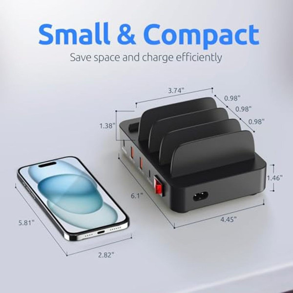 MASBATER 5-Port USB-C Fast Charging Station  product image