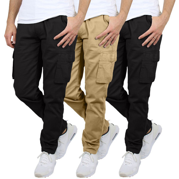 Men's Flex-Stretch Cotton Cargo Pants (1 to 3-Pack) product image