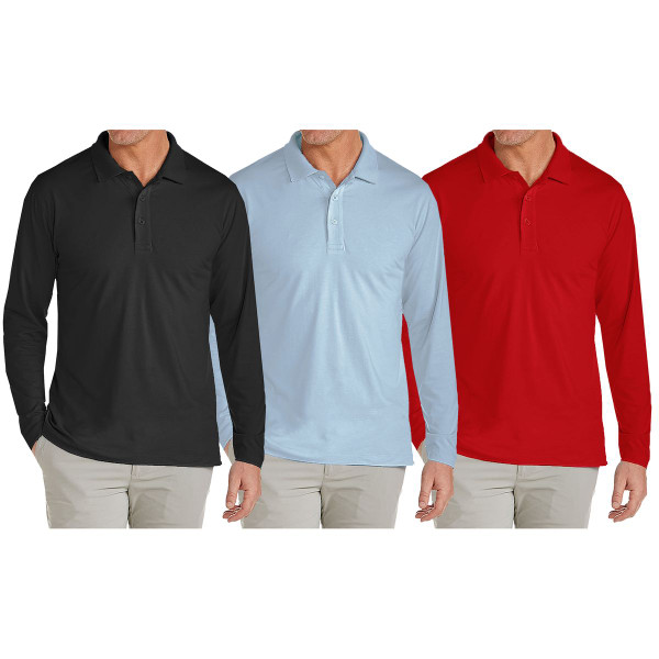 Men's Modern Fit Long Sleeve Collared Shirt (1 to 4-Pack) product image