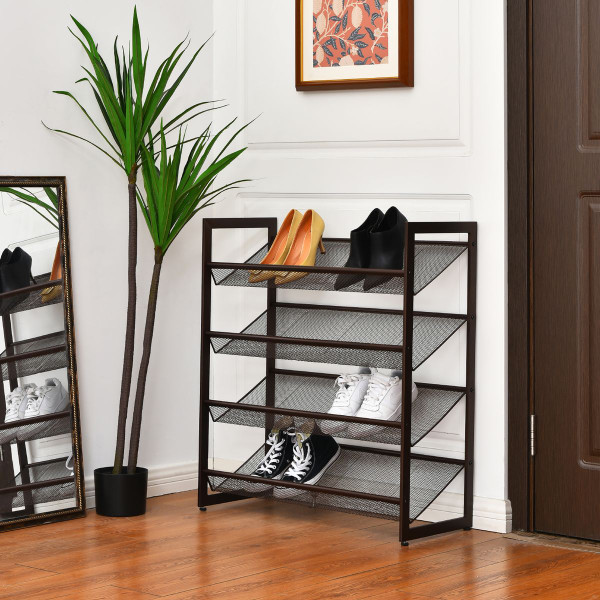 Adjustable Tilt Shoe Rack (3- or 4-Tier) product image