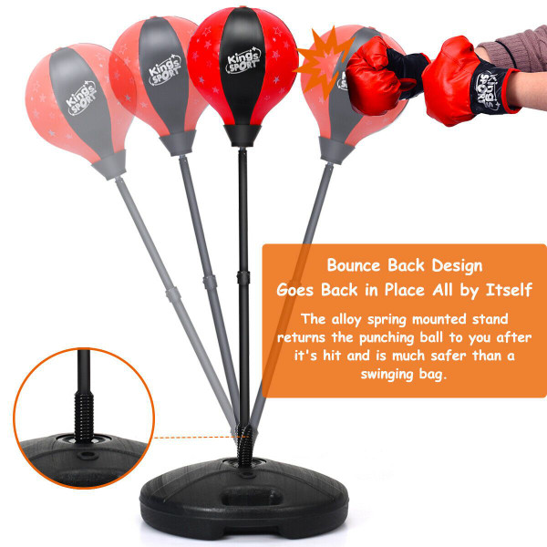 Kids' Adjustable Punching Bag Set with Boxing Gloves product image