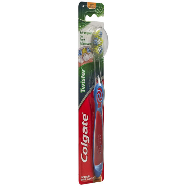 Colgate Twister Soft Toothbrush with Tongue Cleaner (12-Pack) product image