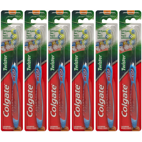Colgate Twister Soft Toothbrush with Tongue Cleaner (12-Pack) product image
