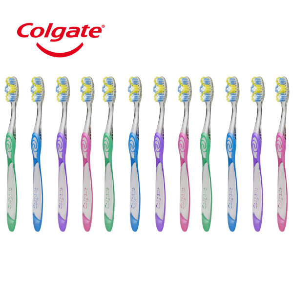 Colgate Twister Soft Toothbrush with Tongue Cleaner (12-Pack) product image