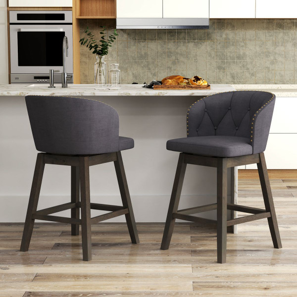 Counter-Height Fabric-Upholstered Bar Stools (Set of 2 or 4) product image