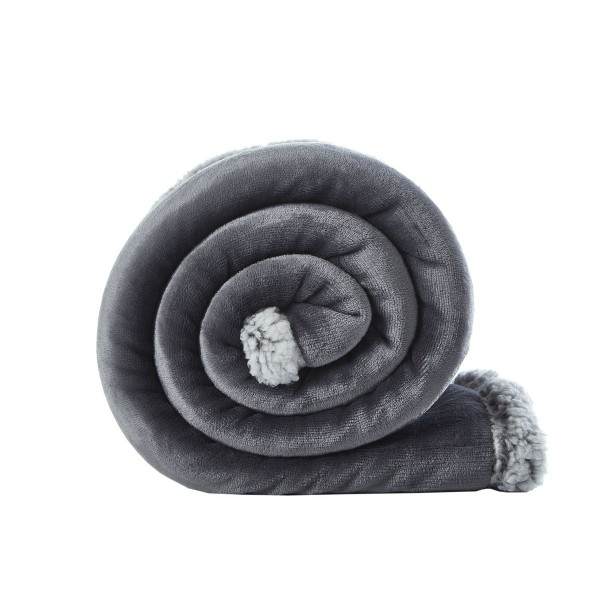 Zakary Flannel Reversible Heathered Sherpa Throw Blanket product image