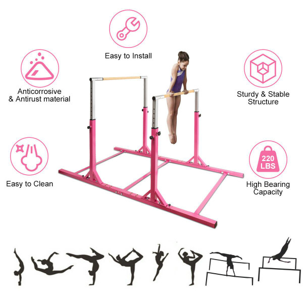 Kids Adjustable Double-Parallel Gymnastics Bars  product image