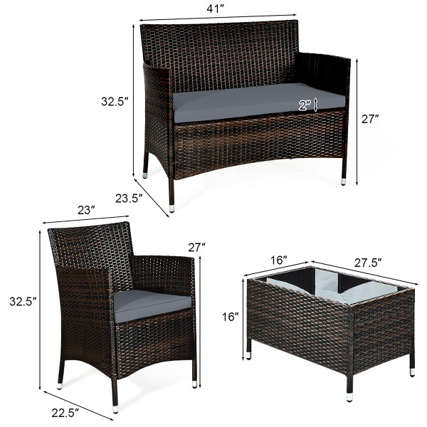 Rattan Patio Furniture Set (8-Piece Set) product image