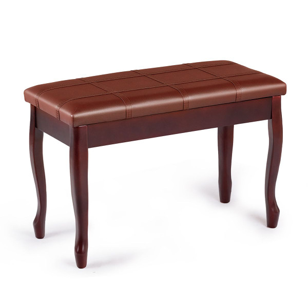 Solid Wood Piano Bench with PU Leather Seat  product image