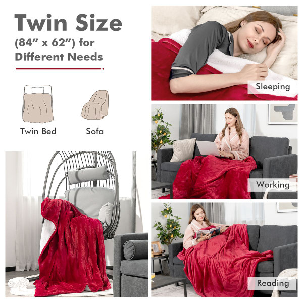 Heated Electric Throw Blanket with 5 Heating Levels  product image