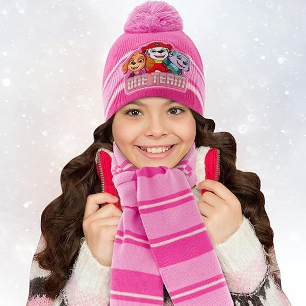 Paw Patrol Girls Toddler Winter Hat, Scarf and Gloves Set  product image