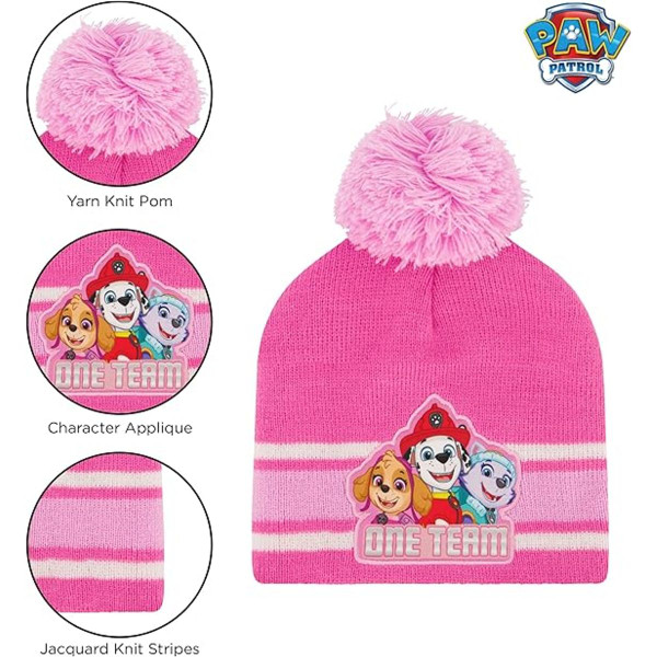 Paw Patrol Girls Toddler Winter Hat, Scarf and Gloves Set  product image