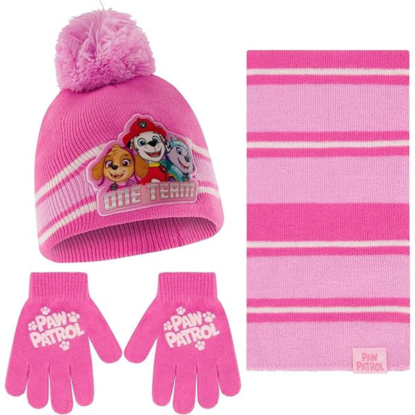 Paw Patrol Girls Toddler Winter Hat, Scarf and Gloves Set  product image