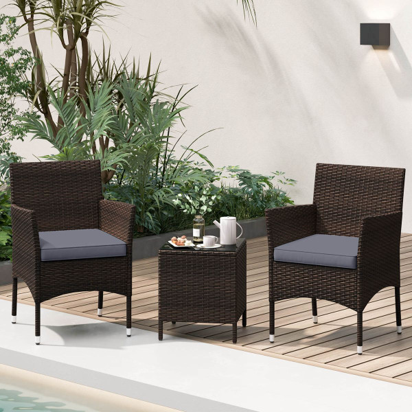 Outdoor Conversation Set with Cushions (3-Piece) product image