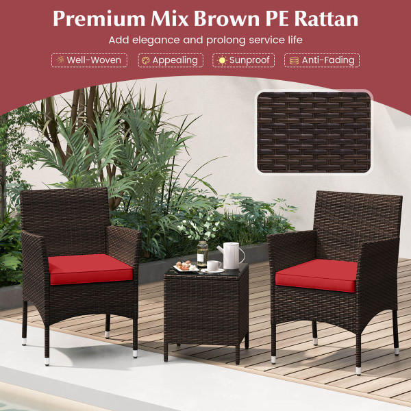 Outdoor Conversation Set with Cushions (3-Piece) product image