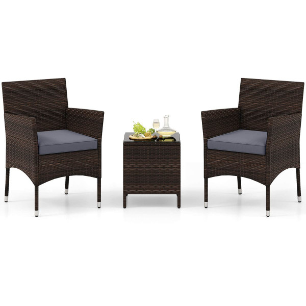 Outdoor Conversation Set with Cushions (3-Piece) product image
