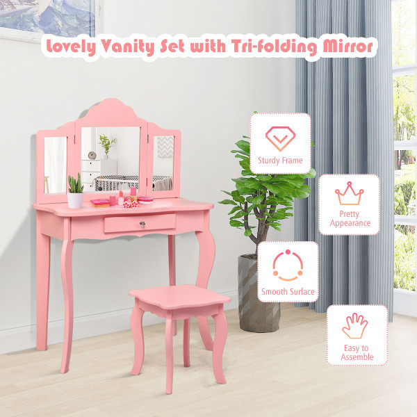 Kid's Vanity Table with Stool  product image