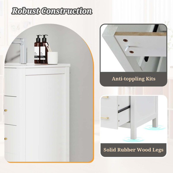 Single Bathroom Vanity with 2 Drawers and 1 Door product image